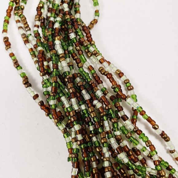 Women's Stylish, Elegant Silver tone 26" Long Colorful Layered Beaded Necklace - Picture 5 of 8